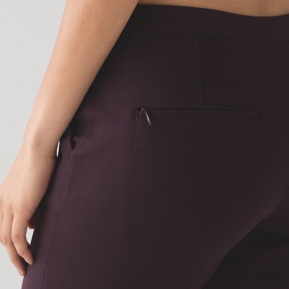 lululemon athletica Pants & Jumpsuits | Lululemon City Trek Ponte Trouser Pant Maroon 2 4 | Poshmark